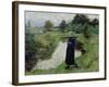 Young Girl in the Fields-Evariste Carpentier-Framed Giclee Print