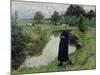 Young Girl in the Fields-Evariste Carpentier-Mounted Giclee Print