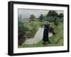 Young Girl in the Fields-Evariste Carpentier-Framed Giclee Print