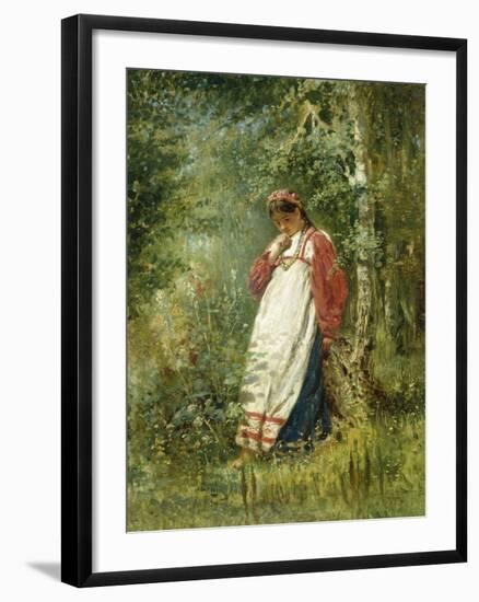 Young Girl in the Wood, 1874-Vladimir Egorovic Makovsky-Framed Giclee Print