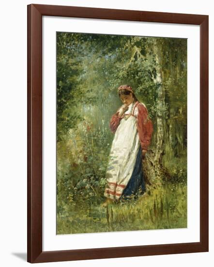 Young Girl in the Wood, 1874-Vladimir Egorovic Makovsky-Framed Giclee Print