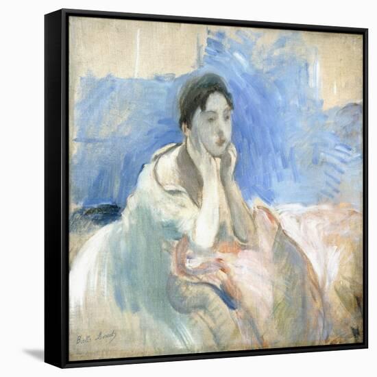 Young Girl Leaning, 1894-Berthe Morisot-Framed Stretched Canvas