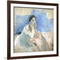 Young Girl Leaning, 1894-Berthe Morisot-Framed Giclee Print