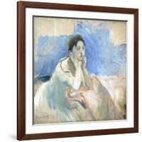 Young Girl Leaning, 1894-Berthe Morisot-Framed Giclee Print