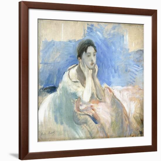 Young Girl Leaning, 1894-Berthe Morisot-Framed Giclee Print