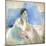 Young Girl Leaning, 1894-Berthe Morisot-Mounted Premium Giclee Print