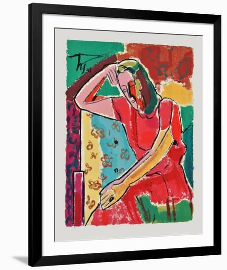 Young Girl Meditating-Hannes Schmucker-Framed Collectable Print