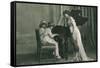 Young Girl Music Recital-null-Framed Stretched Canvas