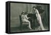 Young Girl Music Recital-null-Framed Stretched Canvas