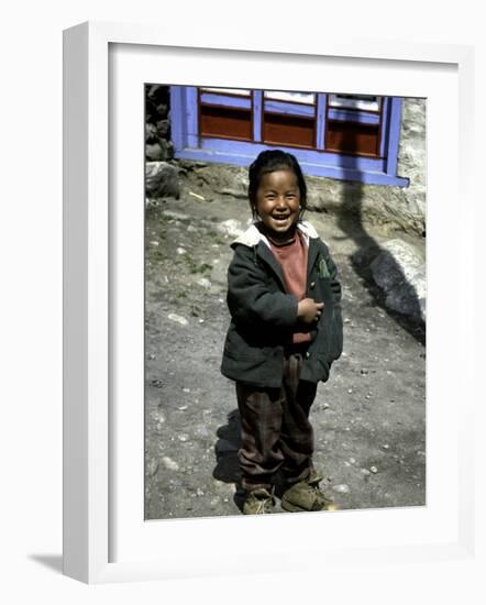 Young Girl, Nepal-Michael Brown-Framed Photographic Print