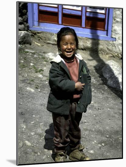 Young Girl, Nepal-Michael Brown-Mounted Photographic Print