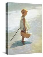 Young Girl on a Beach-I Davidi-Stretched Canvas