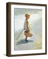 Young Girl on a Beach-I Davidi-Framed Art Print