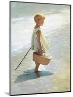 Young Girl on a Beach-I Davidi-Mounted Art Print