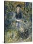 Young Girl on a Bench; La Jeune Fille Au Banc, 1875-Pierre-Auguste Renoir-Stretched Canvas