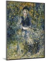 Young Girl on a Bench; La Jeune Fille Au Banc, 1875-Pierre-Auguste Renoir-Mounted Giclee Print