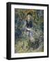 Young Girl on a Bench-Pierre-Auguste Renoir-Framed Giclee Print