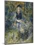 Young Girl on a Bench-Pierre-Auguste Renoir-Mounted Giclee Print