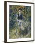 Young Girl on a Bench-Pierre-Auguste Renoir-Framed Giclee Print