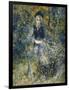 Young Girl on a Bench-Pierre-Auguste Renoir-Framed Giclee Print