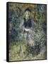 Young Girl on a Bench-Pierre-Auguste Renoir-Framed Stretched Canvas