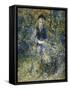 Young Girl on a Bench-Pierre-Auguste Renoir-Framed Stretched Canvas