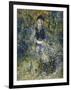 Young Girl on a Bench-Pierre-Auguste Renoir-Framed Giclee Print