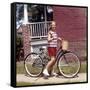 Young Girl on Her New Bike, Ca. 1965-null-Framed Stretched Canvas
