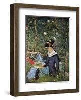 Young Girl on the Threshold of the Garden at Bellevue, 1880-Edouard Manet-Framed Giclee Print