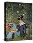 Young Girl on the Threshold of the Garden at Bellevue, 1880-Edouard Manet-Stretched Canvas