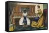 Young Girl Play a Piano-Charles Butler-Framed Stretched Canvas