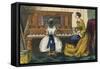 Young Girl Play a Piano-Charles Butler-Framed Stretched Canvas