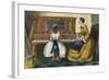 Young Girl Play a Piano-Charles Butler-Framed Art Print