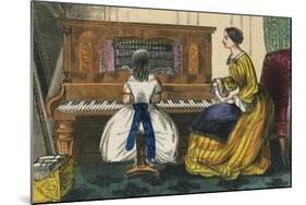 Young Girl Play a Piano-Charles Butler-Mounted Art Print