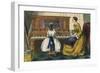 Young Girl Play a Piano-Charles Butler-Framed Art Print