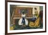 Young Girl Play a Piano-Charles Butler-Framed Premium Giclee Print