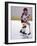 Young Girl Playing Ice Hockey-null-Framed Photographic Print