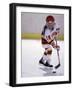 Young Girl Playing Ice Hockey-null-Framed Photographic Print