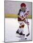 Young Girl Playing Ice Hockey-null-Mounted Photographic Print