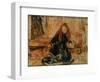 Young Girl Playing with a Dog-Berthe Morisot-Framed Giclee Print