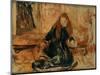 Young Girl Playing with a Dog-Berthe Morisot-Mounted Giclee Print