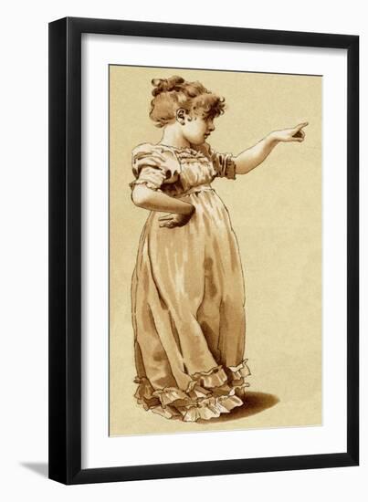 Young Girl Pointing-Alice Havers-Framed Art Print