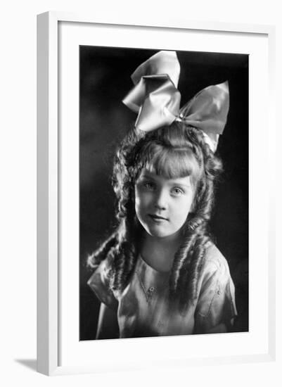 Young Girl Portrait, Ca. 1908-null-Framed Photographic Print