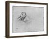 Young Girl Reading, 1889 (Black Lead on Paper)-Berthe Morisot-Framed Giclee Print