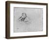 Young Girl Reading, 1889 (Black Lead on Paper)-Berthe Morisot-Framed Giclee Print