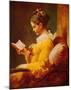 Young Girl Reading-Jean-Honoré Fragonard-Mounted Art Print
