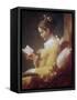 Young Girl Reading-Jean-Honoré Fragonard-Framed Stretched Canvas