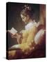 Young Girl Reading-Jean-Honoré Fragonard-Stretched Canvas