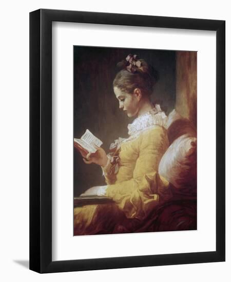 Young Girl Reading-Jean-Honoré Fragonard-Framed Giclee Print