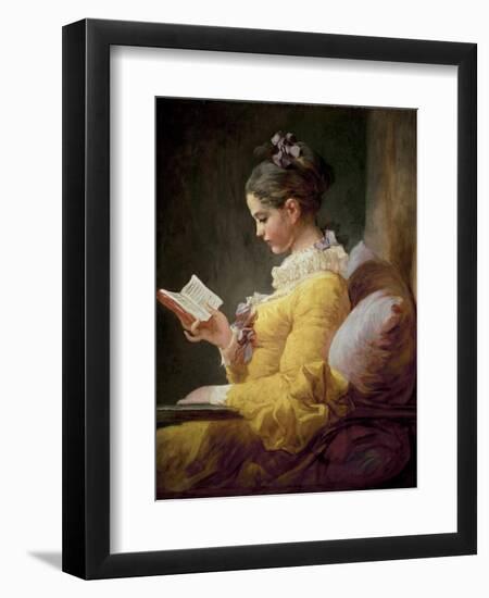 Young Girl Reading-Jean-Honoré Fragonard-Framed Giclee Print